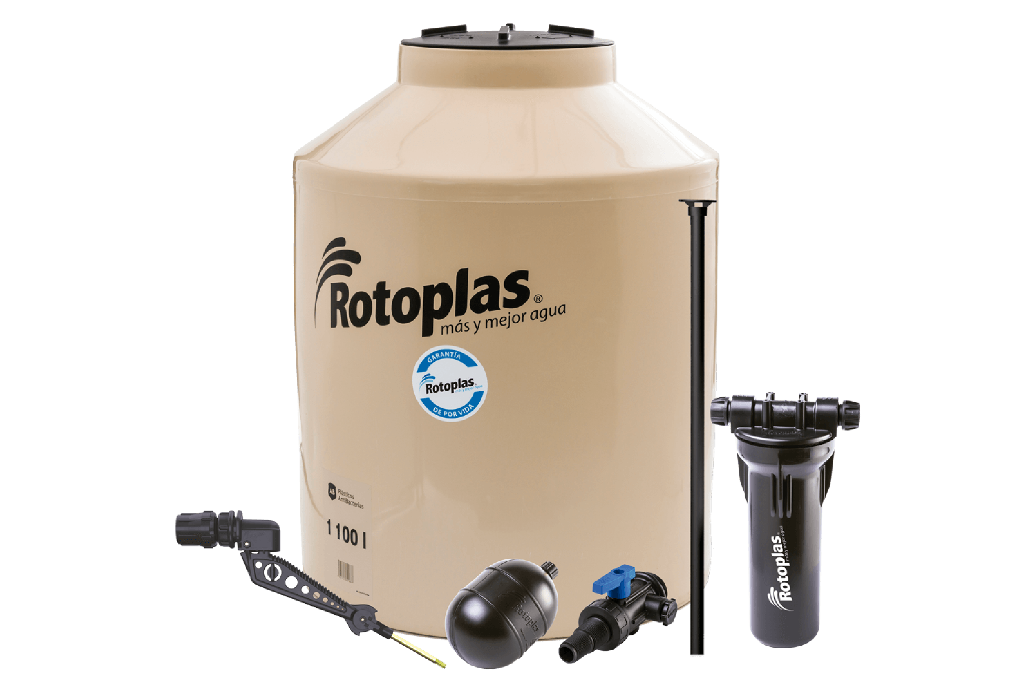 Tinaco Rotoplas con accesorios